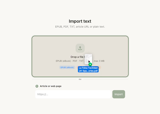 Import your text